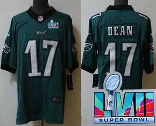 Men & Women & Youth Philadelphia Eagles #17 Nakobe Dean Limited Green Super Bowl LVII Vapor Jersey,We sell and wholesale Men & Women & Youth Philadelphia Eagles #17 Nakobe Dean Limited Green Super Bowl LVII Vapor Jersey on line form chian!